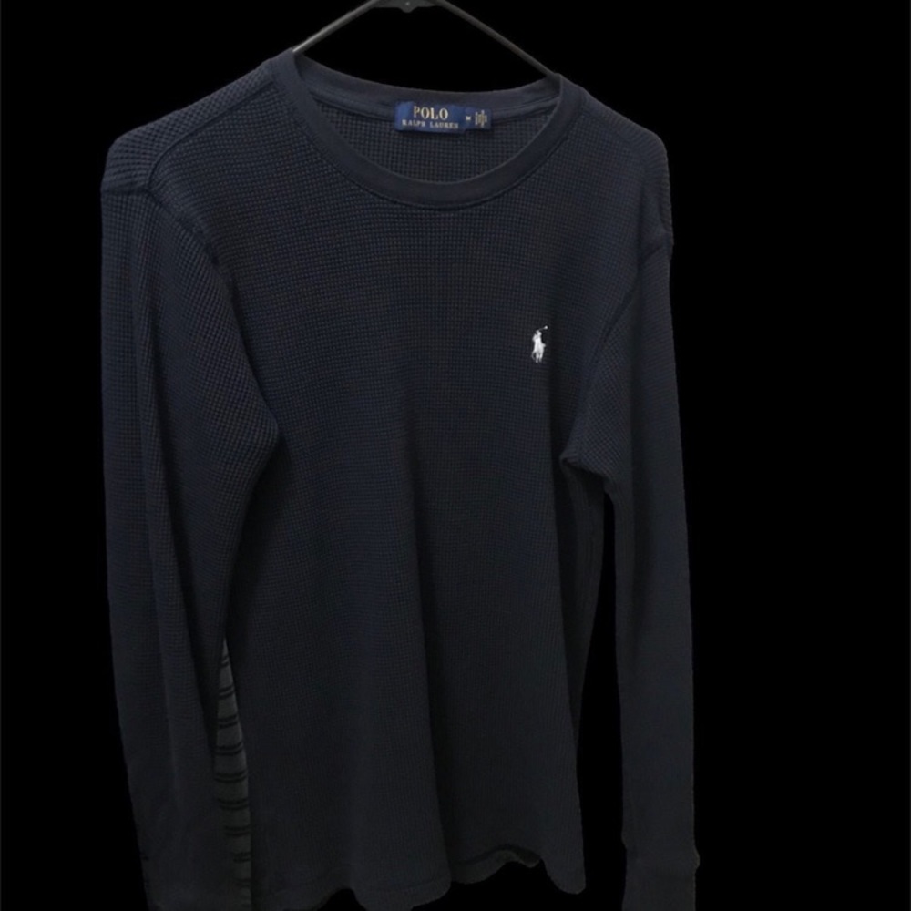 Vintage navy blue polo Ralph Lauren thermal long sleeve